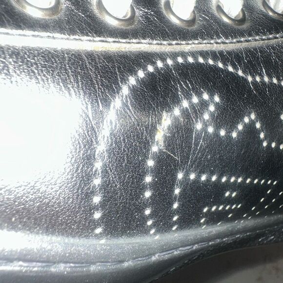 Gucci Ace Metallic Silver Men’s Shoes - Picture 9 of 10